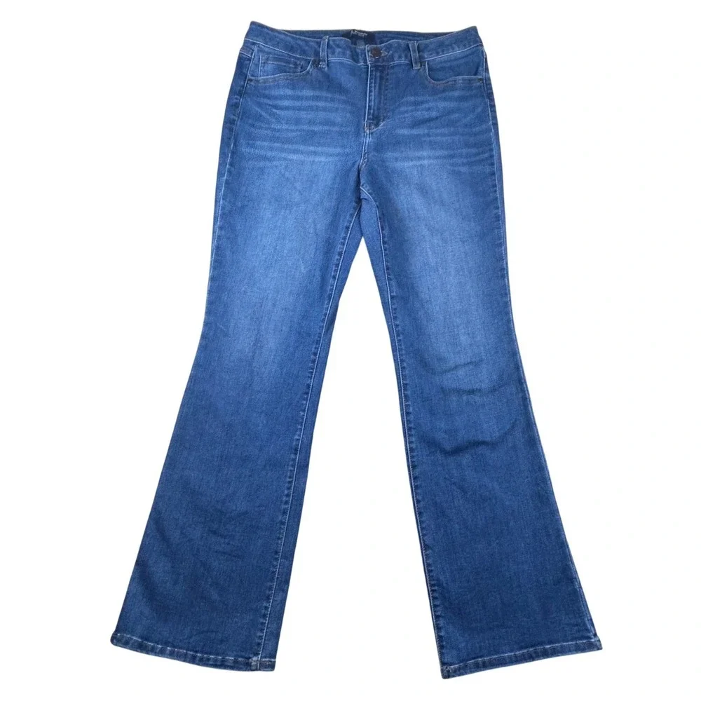 d.jeans‎ New York Womens Blue Bootcut Denim Jeans Size 14 Medium Wash Stretch